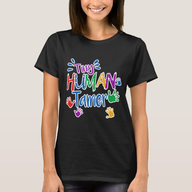T-shirt Cadeau plus docile humain minuscule drôle de (Devant)