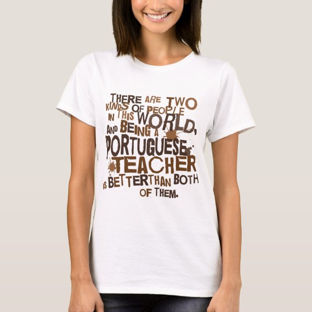 T-shirt Cadeau portugais de professeur (Devant)
