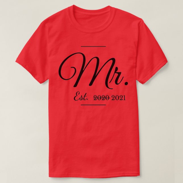 T-shirt Cadeau pour 2021 Groom (Design devant)