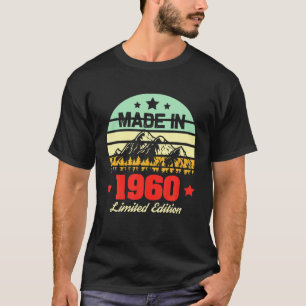 T-shirt Cadeau pour 60 ans Old Vintage Mountain 1960 60th