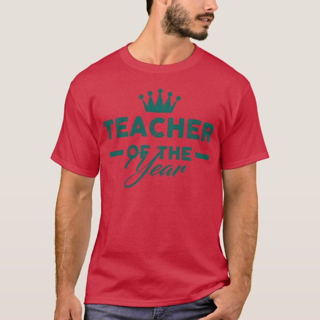 T-shirt Cadeau pour enseignant Enseignant de l'année été v (Devant)