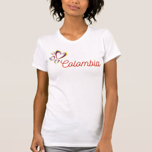 T-shirt Cadeau pour fille colombienne, Drapeau colombien 2