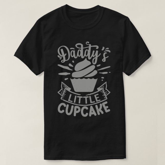 T-shirt Cadeau pour fille daddys Little Cupcake (Design devant)