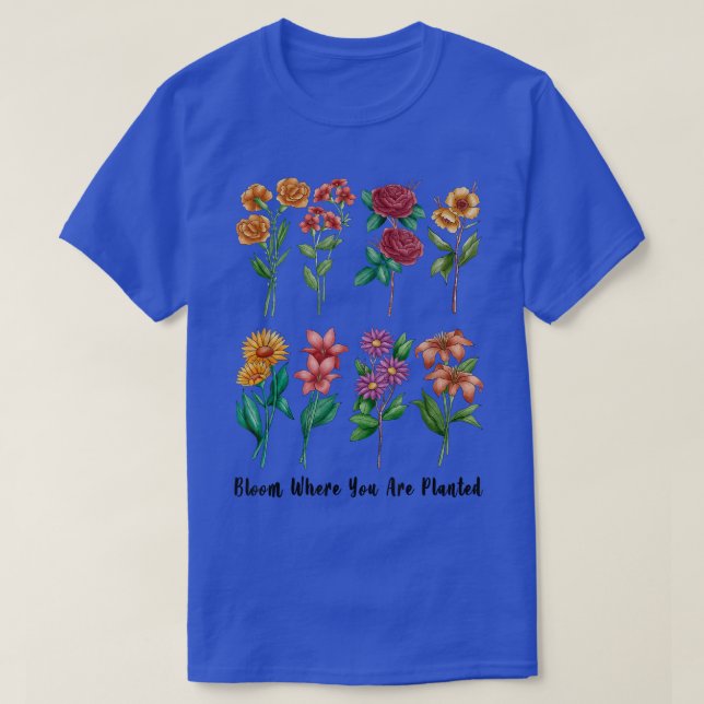 T-shirt Cadeau pour Gardener Grandma Bloom Où vous êtes Pl (Design devant)