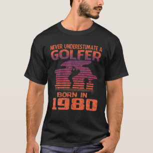 T-shirt Cadeau pour Golfing de 40 ans 1980 40e Birt