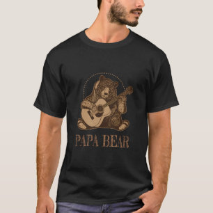 T-shirt Cadeau Pour Guitare Lecteur Guitariste Papa Bear D