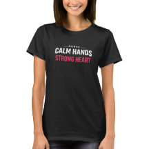 T-shirt cadeau pour infirmière femme Calm Hands St
