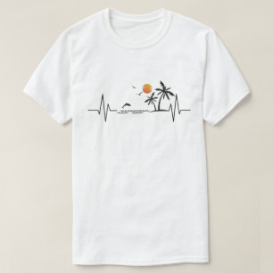 T-shirt Cadeau pour infirmière tropicale Art EKG du ryth