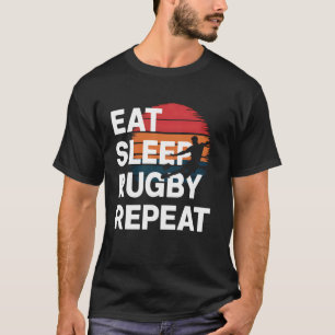 T-shirt Cadeau pour joueur de rugby Manger Dormir Rugby Ré