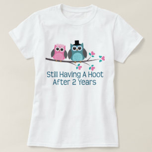 T-shirt Cadeau pour la 2ème huée d'anniversaire de mariage
