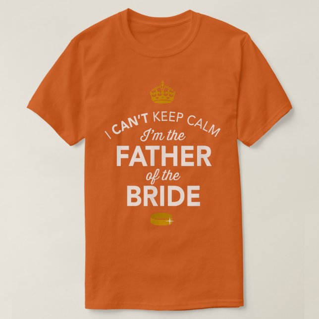 T-shirt Cadeau pour le Père de la Mariée Vêtement Mariées  (Design devant)