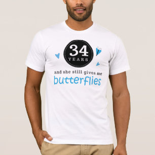 T-shirt Cadeau pour le trente-quatrième papillon