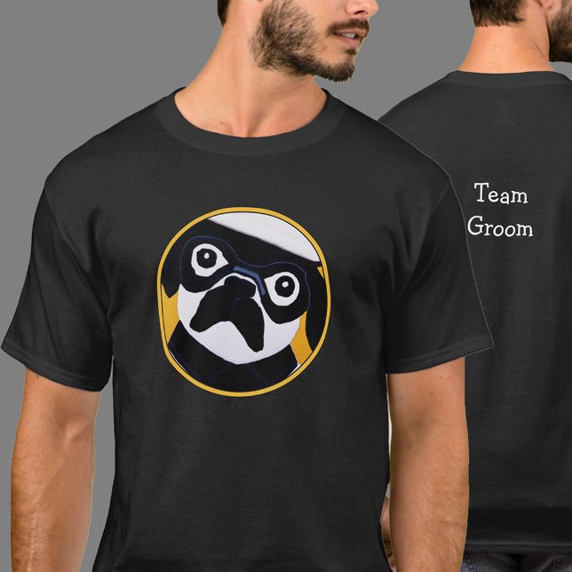 T-shirt Cadeau pour l'équipe de marié homme Pug  (Créateur téléchargé)