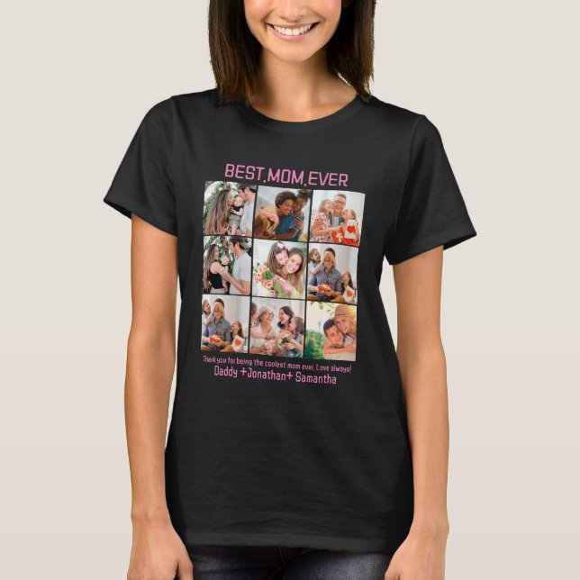 T-shirt Cadeau Pour Meilleure Maman Toujours Famille Photo (Devant)