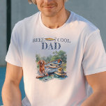 T-shirt Cadeau pour papa Pêche Anniversaire<br><div class="desc">Ambiance d'anniversaire de pêche pour adultes. Illustration aquarelle aux couleurs vives. Cliquez sur le bouton "customiser plus loin" si vous souhaitez réorganiser et formater le style et le placement du texte. Le produit correspondant se trouve dans Fishing Birthday Collection.</div>