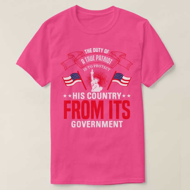 T-shirt Cadeau pour patriotes et Américains fiers (4) (Design devant)