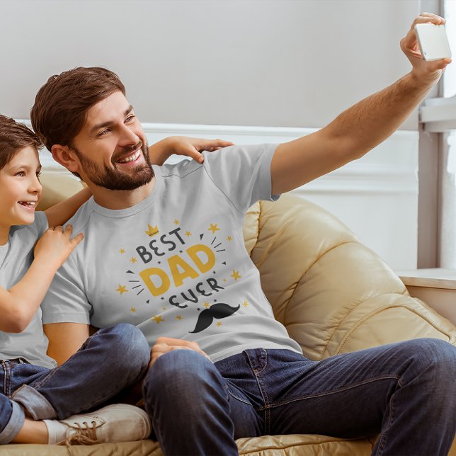 T-shirt Cadeau Pour Père Typographie Moderne Meilleur Papa (Créateur téléchargé)