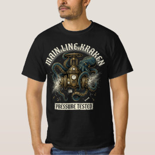 T-shirt Cadeau pour Plombier Testé sous Pression Kraken de