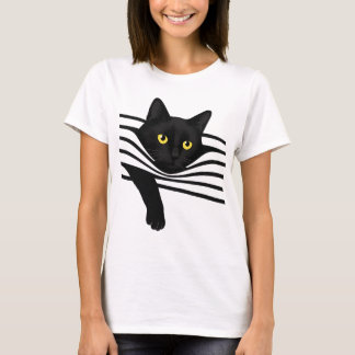 T-shirt Cadeau pour propriétaire de chat noir, Chat de Hal