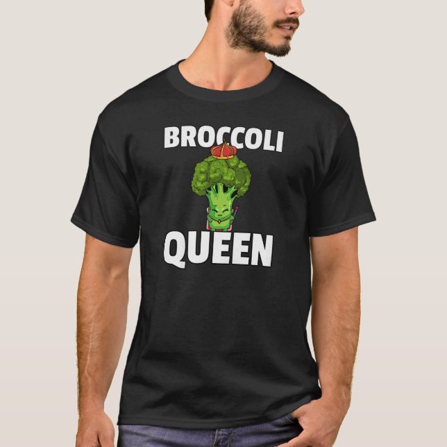 T-shirt Cadeau Reine Brocoli Pour Un Amoureux Légumes (Devant)