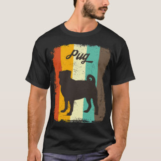 T-shirt Cadeau Rétro Années 70 pour Amateur de Pug
