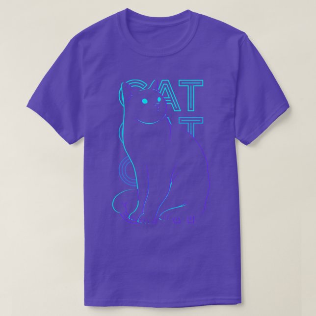 T-shirt Cadeau Retro Cat (Design devant)