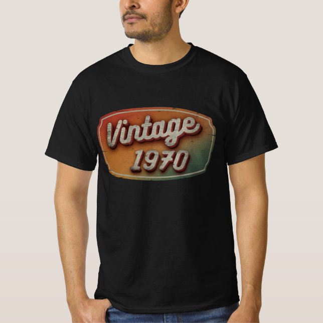T-SHIRT CADEAU RÉTRO CLASSIQUE VINTAGE 1970  (Devant)