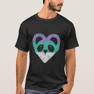 T-shirt Cadeau Rétro Cute Panda Pour Femmes Ou Filles