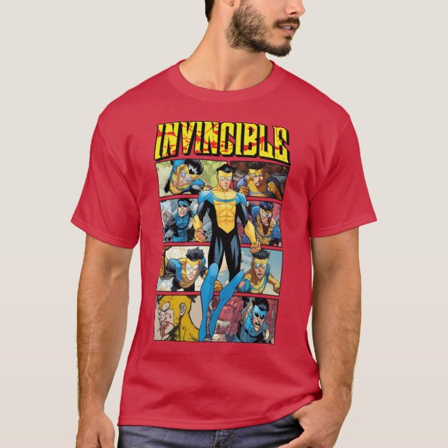 T-shirt Cadeau rétro de la bande dessinée Invincible (Devant)