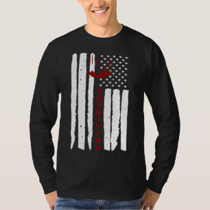 T-shirt Cadeau Rétro Drapeau Usa Parachutiste Pour Plongeu