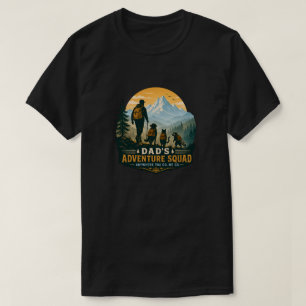 T-shirt Cadeau Rétro Équipe d'Aventure de Papa pour Randon