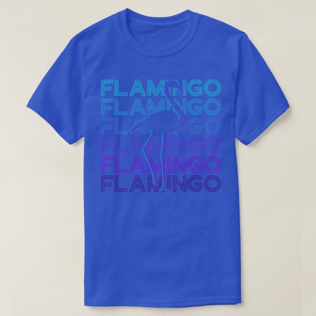 T-shirt Cadeau Retro Flamant rose (Design devant)