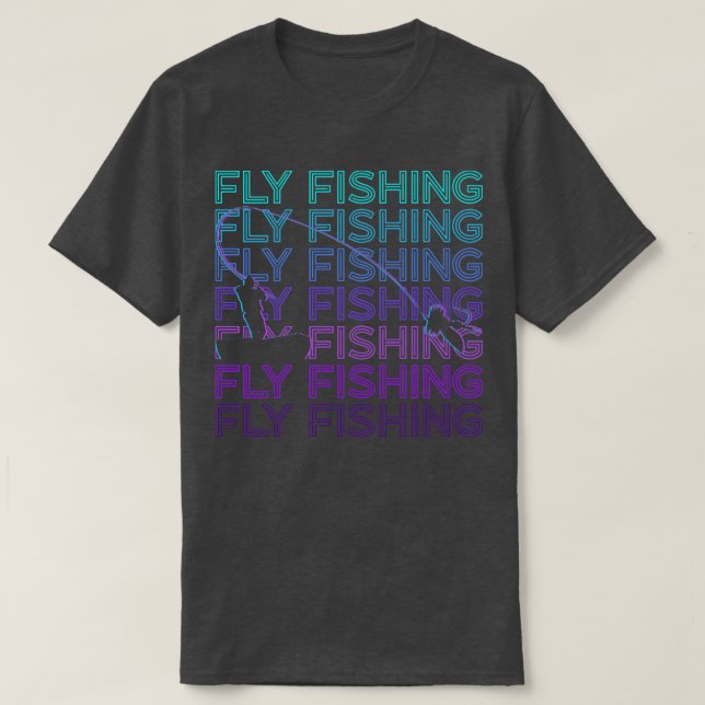 T-shirt Cadeau Rétro Pêche à la Mouche (Design devant)