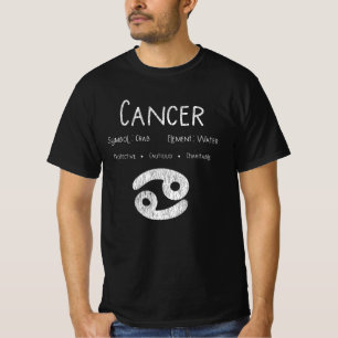 T-shirt Cadeau Rétro Signe du Zodiaque Cancer pour Amateur