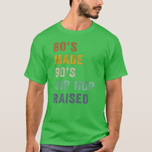 T-shirt Cadeau Rétro Vintage Né dans les 80s et Elevé au H