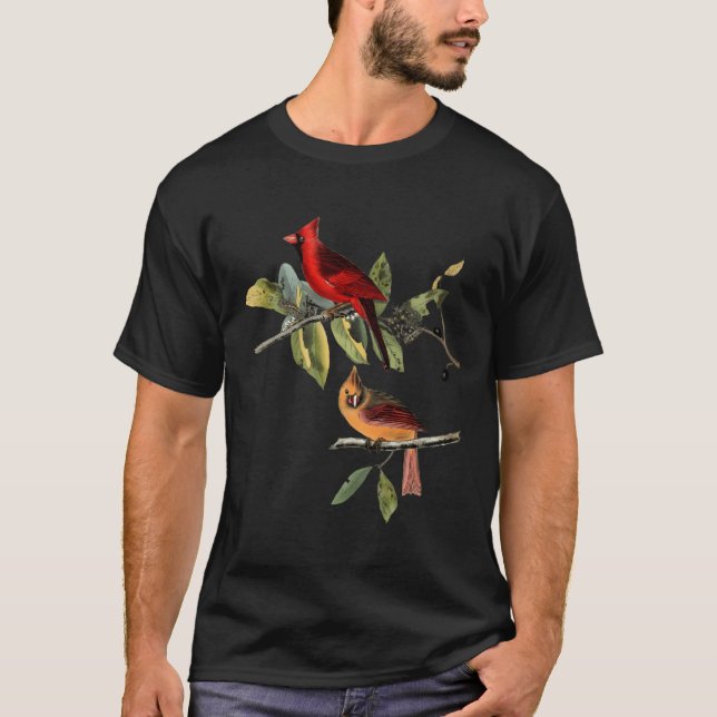 T-shirt Cadeau Rouge Cardinal Bird Homme Femme Cadeau Pour (Devant)
