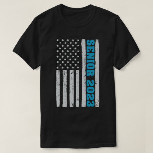 T-shirt Cadeau senior 2023 américain Drapeau américain de 