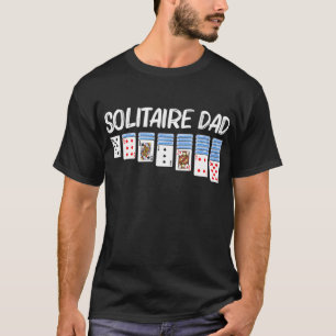 T-shirt Cadeau Solitaire Pour Papa Père Homme Jeu Carte