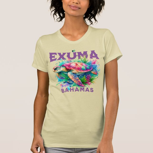 T-shirt Cadeau souvenir Bahamas : Exuma Bahamas Sea Turtle (Devant)