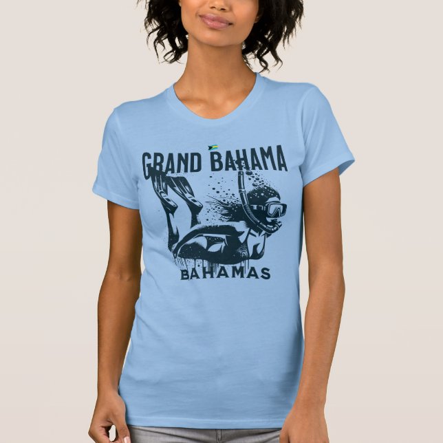 T-shirt Cadeau souvenir Bahamas : Grand Bahama Bahamas Div (Devant)