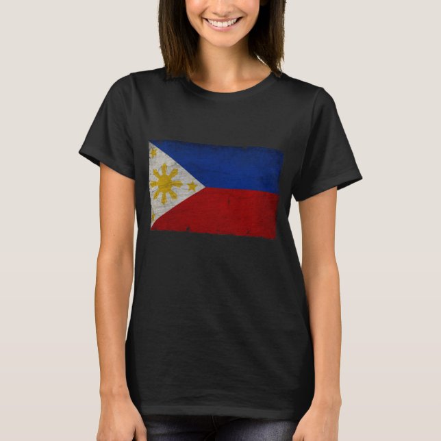 T-Shirt Cadeau Souvenir Vintage Drapeau PHILIPPINE (Devant)
