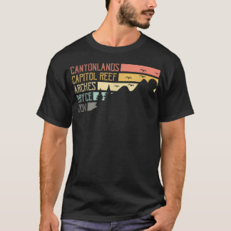 T-shirt Cadeau souvenir vintage Moab Big 5 Utah Mighty Fiv