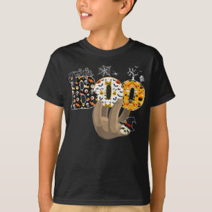 T-shirt Cadeau Spider Boo Halloween avec Sloth Witch Cas