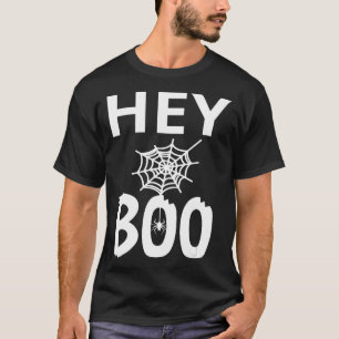 T-shirt Cadeau Spider Hey Boo Halloween Funny Spider Web