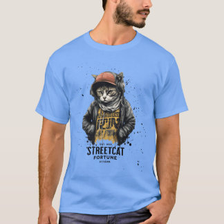 T-shirt Cadeau Street Cat Vintage
