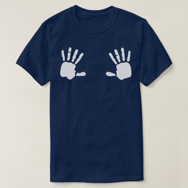 T-shirt Cadeau tactile empreinte de main (Design devant)