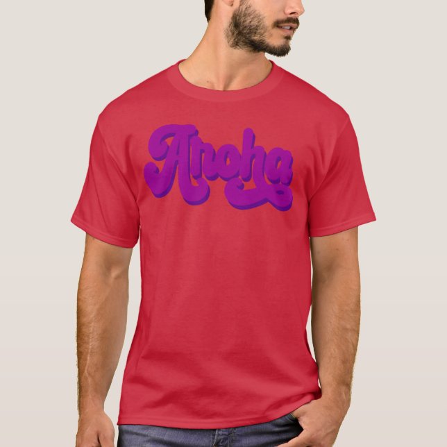 T-shirt Cadeau typographie Astro Aroha 70s (Devant)