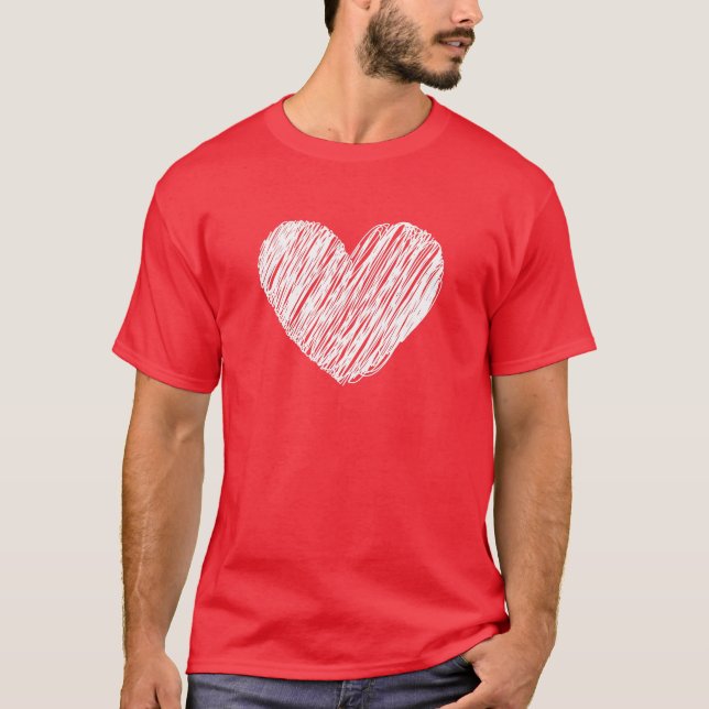 T-shirt Cadeau Valentine Pour Sa Simple Conception De Purv (Devant)