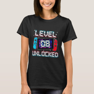 T-shirt Cadeau vidéo pour les 8 ans d'un joueur ayant débl