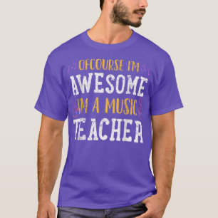 T-shirt Cadeau Vintage de l'enseignant de musique